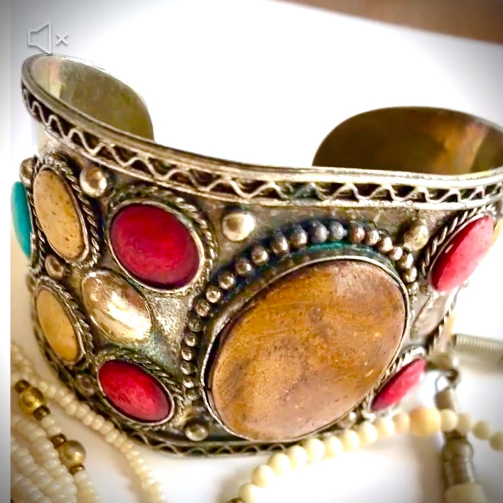 Bohemian Multicolor Cuff Bracelet